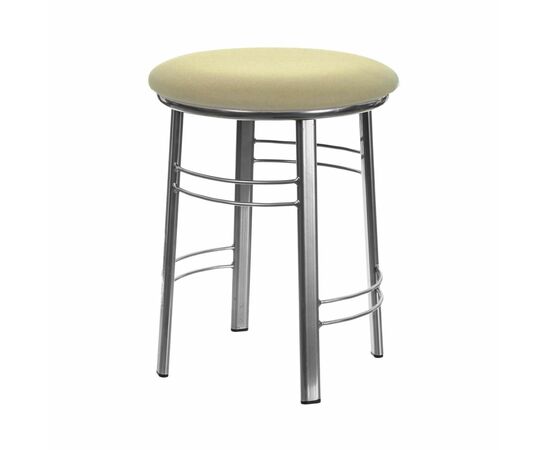 Табурет для кухни Shado 03 №5 Хром 3028, Цвет обивки: бежевый, Цвет каркаса: серый | Интернет магазин мебели и декора LifeDekor