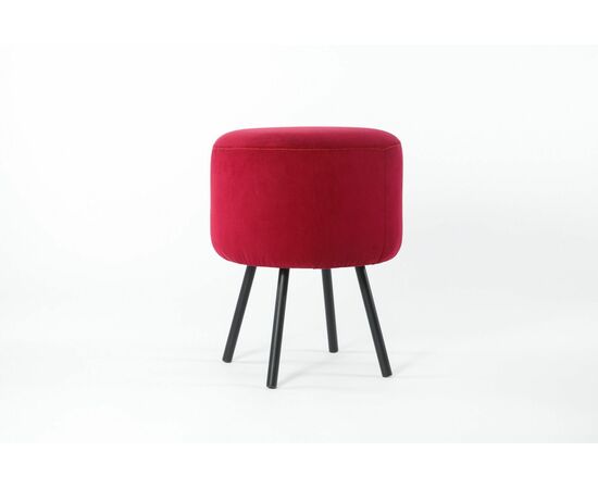 Пуф SHADO НЛО №10 обивка велюр красный, Цвет обивки: красный, Цвет каркаса: черный | Интернет магазин мебели и декора LifeDekor