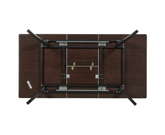 Стол Dublin раскладной 120-160х80х75 серый мрамор с чёрными ножками, изображение 14 | Интернет магазин мебели и декора LifeDekor