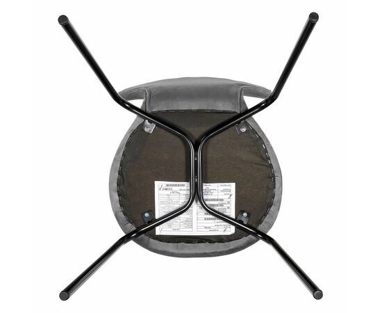 Стул Seven Style тёмно-серый велюр с чёрными ножками, изображение 8 | Интернет магазин мебели и декора LifeDekor