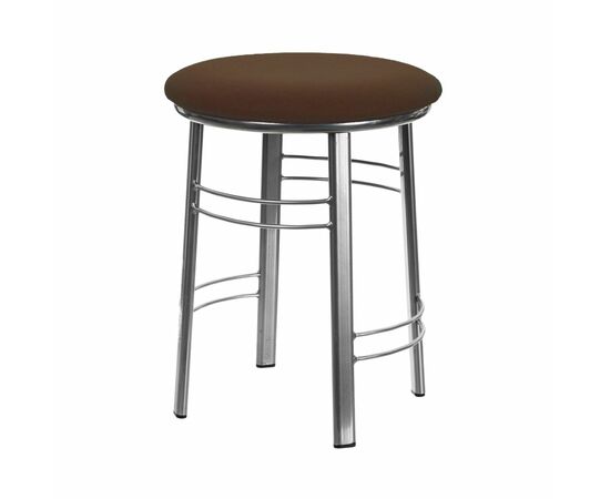 Табурет для кухни Shado 03 №5 Хром 3029, Цвет обивки: коричневый, Цвет каркаса: хром | Интернет магазин мебели и декора LifeDekor