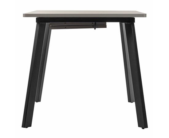 Стол Dublin раскладной 120-160х80х75 серый мрамор с чёрными ножками, изображение 5 | Интернет магазин мебели и декора LifeDekor