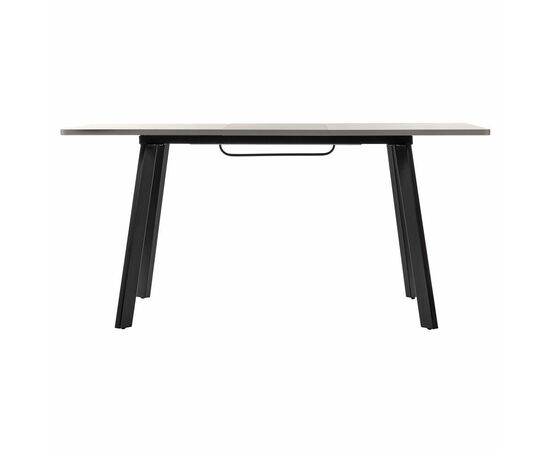 Стол Dublin раскладной 120-160х80х75 серый мрамор с чёрными ножками, изображение 9 | Интернет магазин мебели и декора LifeDekor