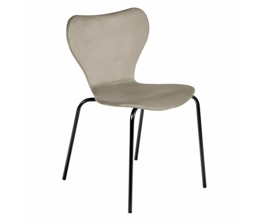 Стул Seven Style латте велюр с чёрными ножками | Интернет магазин мебели и декора LifeDekor