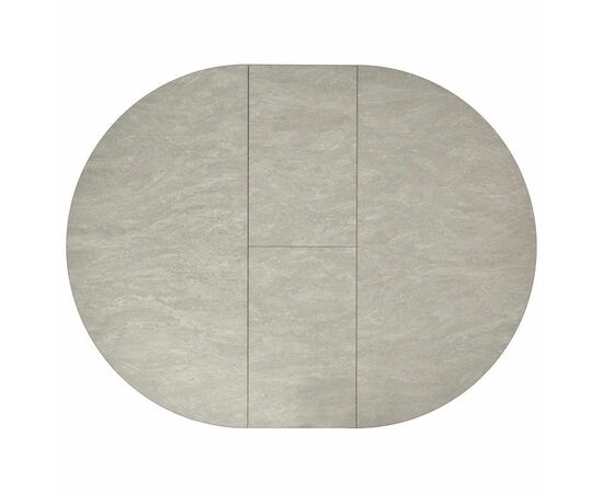 Стол Rudolf круглый раскладной 100-130x100x75см, Бетон слюда, чёрный, изображение 8 | Интернет магазин мебели и декора LifeDekor