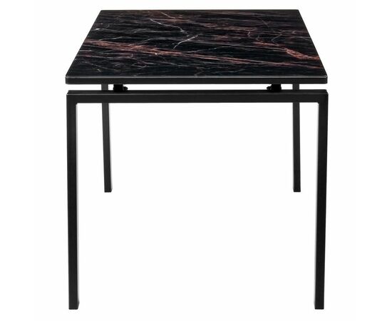 Стол Areal раскладной 140-180х80х75 чёрный мрамор с чёрными ножками, изображение 3 | Интернет магазин мебели и декора LifeDekor