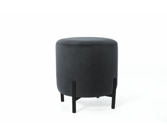 Пуф SHADO с обивкой велюр №10 Cabrio 17, Цвет обивки: Черный, Цвет каркаса: черный | Интернет магазин мебели и декора LifeDekor
