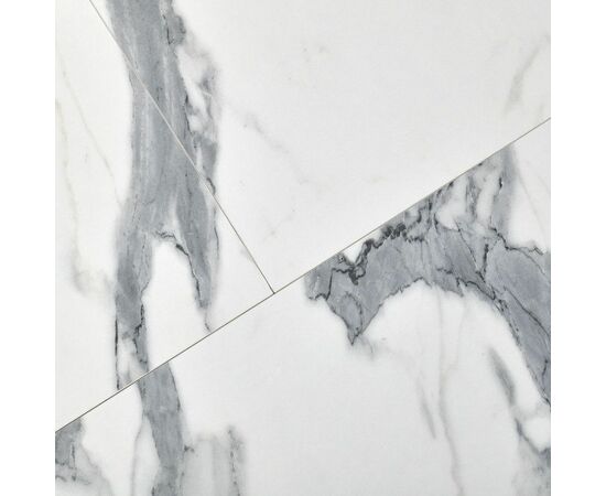 Стол Rudolf круглый раскладной 100-130x100x75см, белый мрамор, чёрный, изображение 13 | Интернет магазин мебели и декора LifeDekor