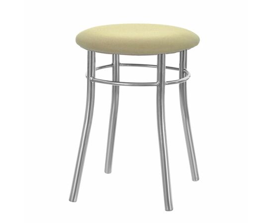 Кухонный табурет Shado Хокер №5 Хром 3028, Цвет обивки: бежевый, Цвет каркаса: серый | Интернет магазин мебели и декора LifeDekor