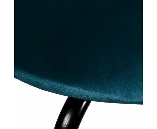 Стул Seven Style тёмно-бирюзовый велюр с чёрными ножками, изображение 6 | Интернет магазин мебели и декора LifeDekor
