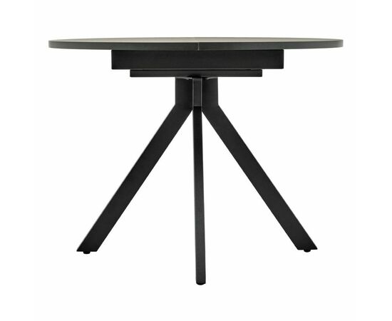 Стол Rudolf круглый раскладной 100-130x100x75см, Бетон слюда, чёрный, изображение 2 | Интернет магазин мебели и декора LifeDekor