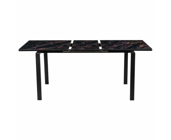 Стол Areal раскладной 140-180х80х75 чёрный мрамор с чёрными ножками, изображение 5 | Интернет магазин мебели и декора LifeDekor