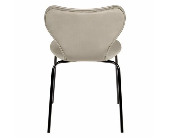 Стул Seven Style латте велюр с чёрными ножками, изображение 4 | Интернет магазин мебели и декора LifeDekor