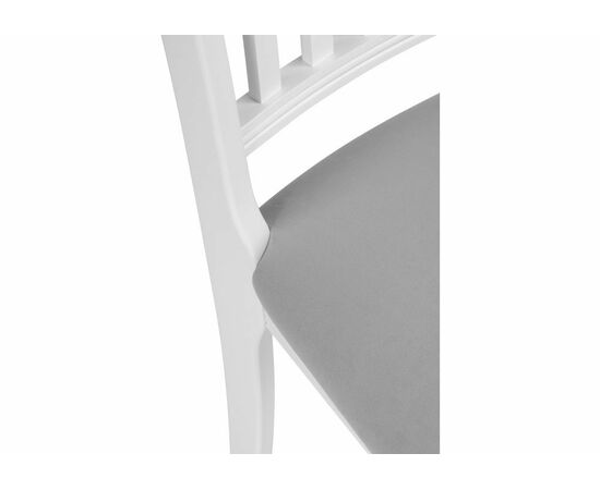 Стул деревянный Фрезино серый велюр / белый, изображение 6 | Интернет магазин мебели и декора LifeDekor