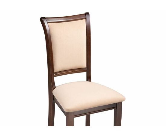 Стул деревянный Корнелл бежевый велюр / орех темный, изображение 5 | Интернет магазин мебели и декора LifeDekor