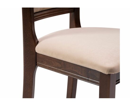 Стул деревянный Корнелл бежевый велюр / орех темный, изображение 6 | Интернет магазин мебели и декора LifeDekor