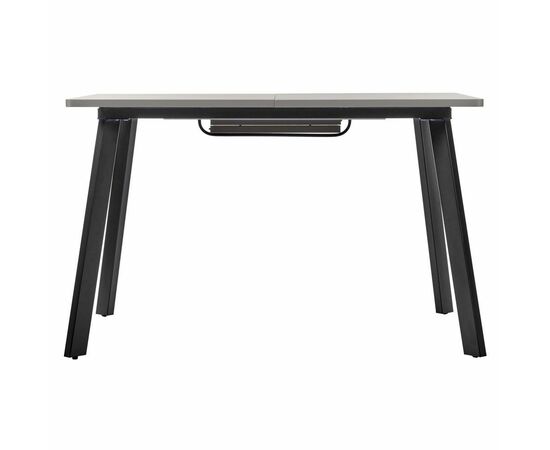 Стол Dublin раскладной 120-160х80х75 серый мрамор с чёрными ножками, изображение 3 | Интернет магазин мебели и декора LifeDekor