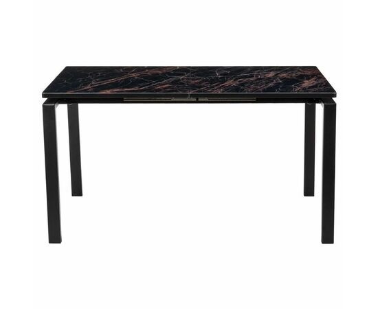 Стол Areal раскладной 140-180х80х75 чёрный мрамор с чёрными ножками, изображение 2 | Интернет магазин мебели и декора LifeDekor