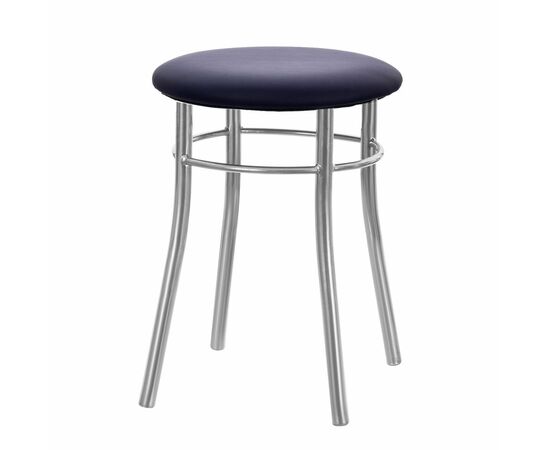 Кухонный табурет Shado Хокер №5 Хром 3019, Цвет обивки: синий, Цвет каркаса: серый | Интернет магазин мебели и декора LifeDekor