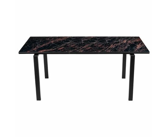 Стол Areal раскладной 140-180х80х75 чёрный мрамор с чёрными ножками, изображение 7 | Интернет магазин мебели и декора LifeDekor