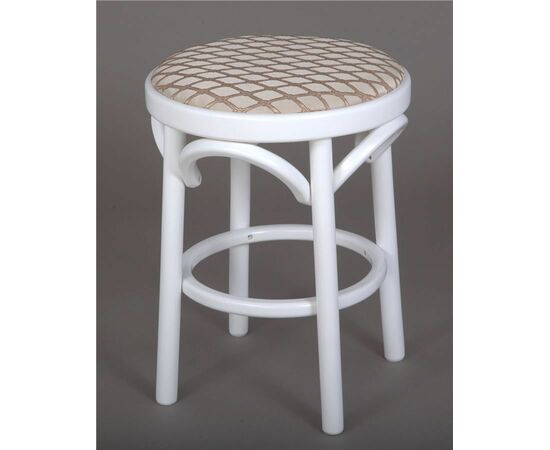 Табурет Венский мягкий (белая эмаль, ткань) | Интернет магазин мебели и декора LifeDekor