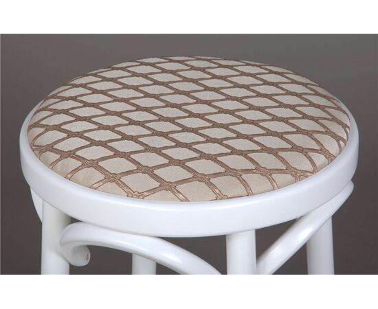 Табурет Венский мягкий (белая эмаль, ткань), изображение 2 | Интернет магазин мебели и декора LifeDekor