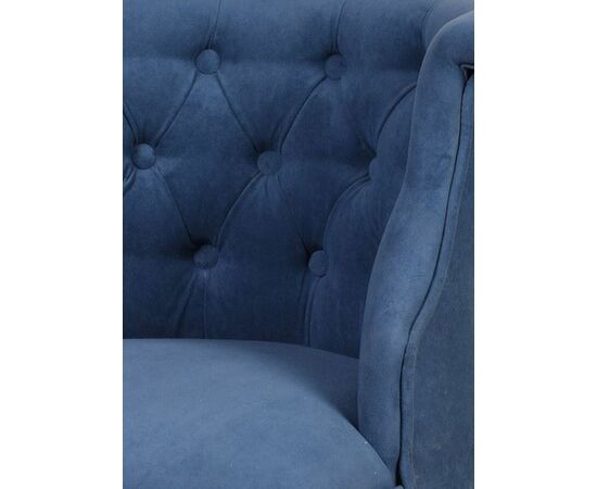 Кресло Бархат (эмаль белая / RS 30 синий), изображение 2 | Интернет магазин мебели и декора LifeDekor