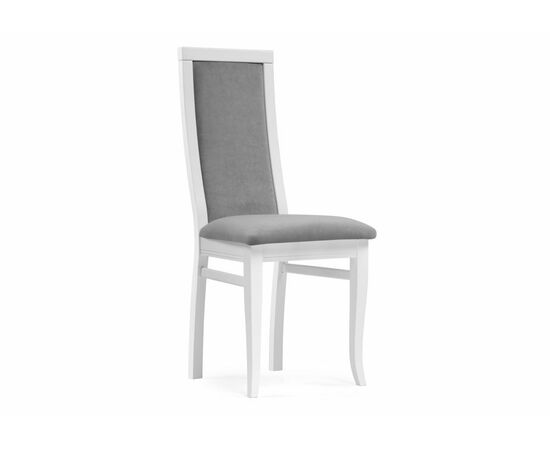 Стул деревянный Давиано серый велюр / белый | Интернет магазин мебели и декора LifeDekor