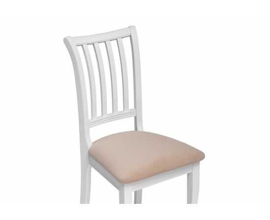 Стул деревянный Фрезино бежевый велюр / белый, изображение 5 | Интернет магазин мебели и декора LifeDekor