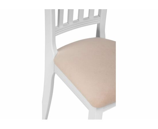 Стул деревянный Фрезино бежевый велюр / белый, изображение 6 | Интернет магазин мебели и декора LifeDekor