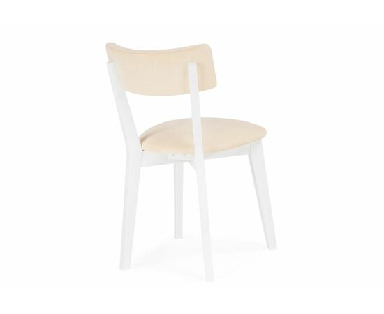 Стул деревянный Гилмар бежевый велюр / белый, изображение 4 | Интернет магазин мебели и декора LifeDekor