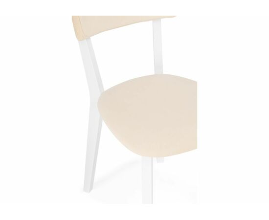 Стул деревянный Гилмар бежевый велюр / белый, изображение 6 | Интернет магазин мебели и декора LifeDekor