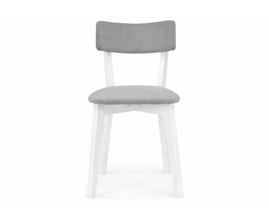 Стул деревянный Гилмар серый велюр / белый, изображение 2 | Интернет магазин мебели и декора LifeDekor