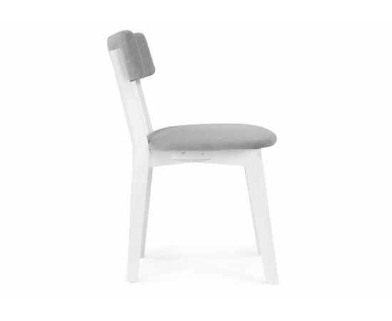 Стул деревянный Гилмар серый велюр / белый, изображение 3 | Интернет магазин мебели и декора LifeDekor