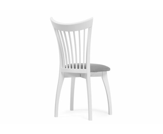 Стул деревянный Лидиос серый велюр / белый, изображение 4 | Интернет магазин мебели и декора LifeDekor