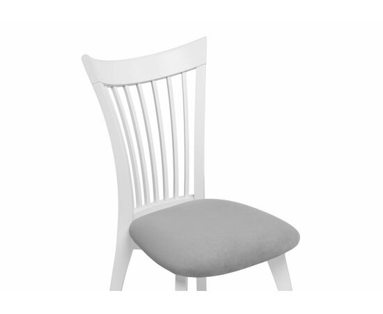 Стул деревянный Лидиос серый велюр / белый, изображение 5 | Интернет магазин мебели и декора LifeDekor