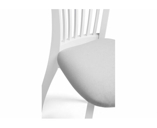 Стул деревянный Лидиос серый велюр / белый, изображение 6 | Интернет магазин мебели и декора LifeDekor