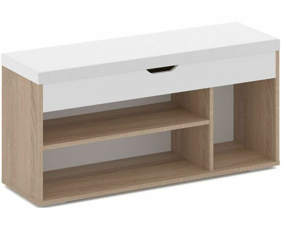 Тумба «Аризона» с нишей, Дуб сонома/Белый (вайт), изображение 2 | Интернет магазин мебели и декора LifeDekor