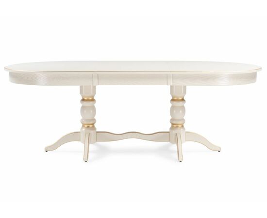 Стол деревянный Дейвер 160(220)х100 слоновая кость / золото, изображение 3 | Интернет магазин мебели и декора LifeDekor