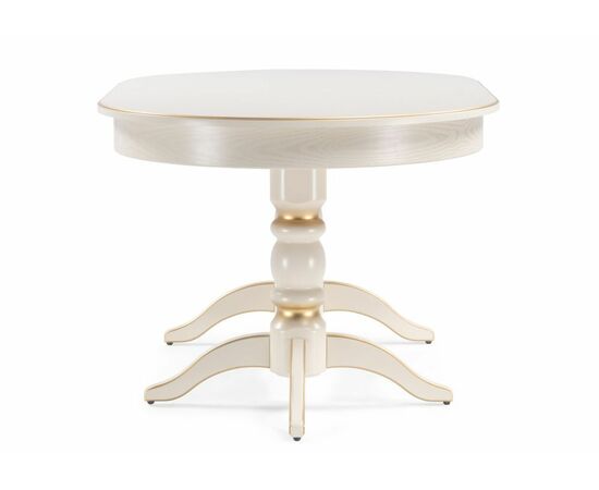 Стол деревянный Дейвер 160(220)х100 слоновая кость / золото, изображение 4 | Интернет магазин мебели и декора LifeDekor