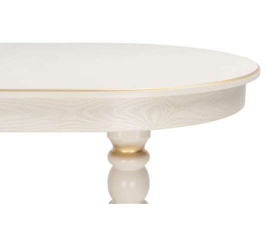 Стол деревянный Дейвер 160(220)х100 слоновая кость / золото, изображение 5 | Интернет магазин мебели и декора LifeDekor