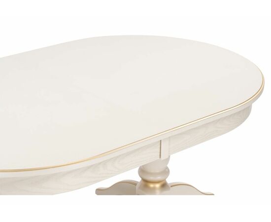 Стол деревянный Дейвер 160(220)х100 слоновая кость / золото, изображение 6 | Интернет магазин мебели и декора LifeDekor