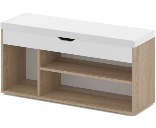 Тумба «Аризона» с нишей, Дуб сонома/Белый (вайт) | Интернет магазин мебели и декора LifeDekor