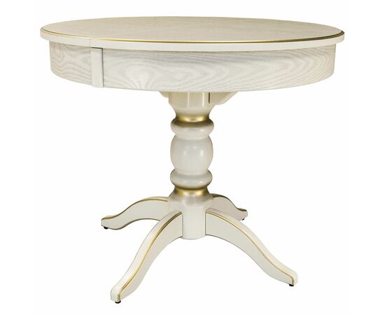 Стол обеденный Фидея 4 раздвижной слоновая кость/золото 90/130*90 | Интернет магазин мебели и декора LifeDekor