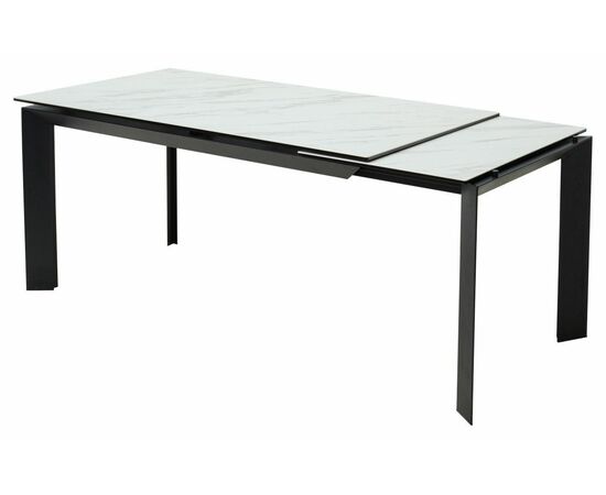 Стол CREMONA 180 KL-99 Белый мрамор матовый, итальянская керамика / черный каркас М-City, изображение 7 | Интернет магазин мебели и декора LifeDekor