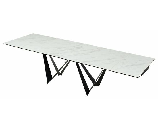 Стол RIETI 200 KL-99 Белый мрамор матовый, итальянская керамика / черный каркас М-City, изображение 15 | Интернет магазин мебели и декора LifeDekor