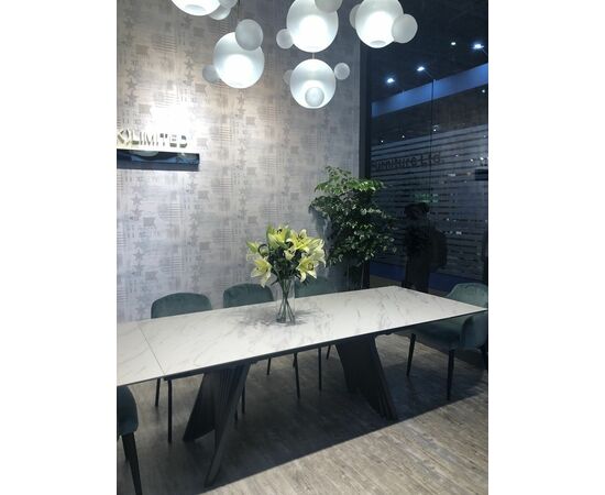 Стол IVAR 180 MARBLES KL-99 Белый мрамор, итальянская керамика М-City, изображение 3 | Интернет магазин мебели и декора LifeDekor