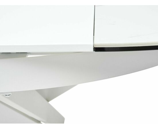 Стол TRENTO 120 HIGH GLOSS STATUARIO Белый мрамор глянцевый, керамика/ белый каркас М-City, изображение 9 | Интернет магазин мебели и декора LifeDekor