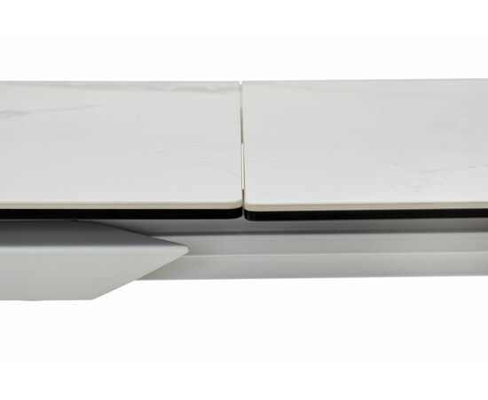 Стол CREMONA 140 HIGH GLOSS STATUARIO Белый мрамор глянцевый, керамика/ белый каркас М-City, изображение 3 | Интернет магазин мебели и декора LifeDekor