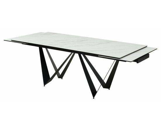 Стол RIETI 200 KL-99 Белый мрамор матовый, итальянская керамика / черный каркас М-City, изображение 11 | Интернет магазин мебели и декора LifeDekor